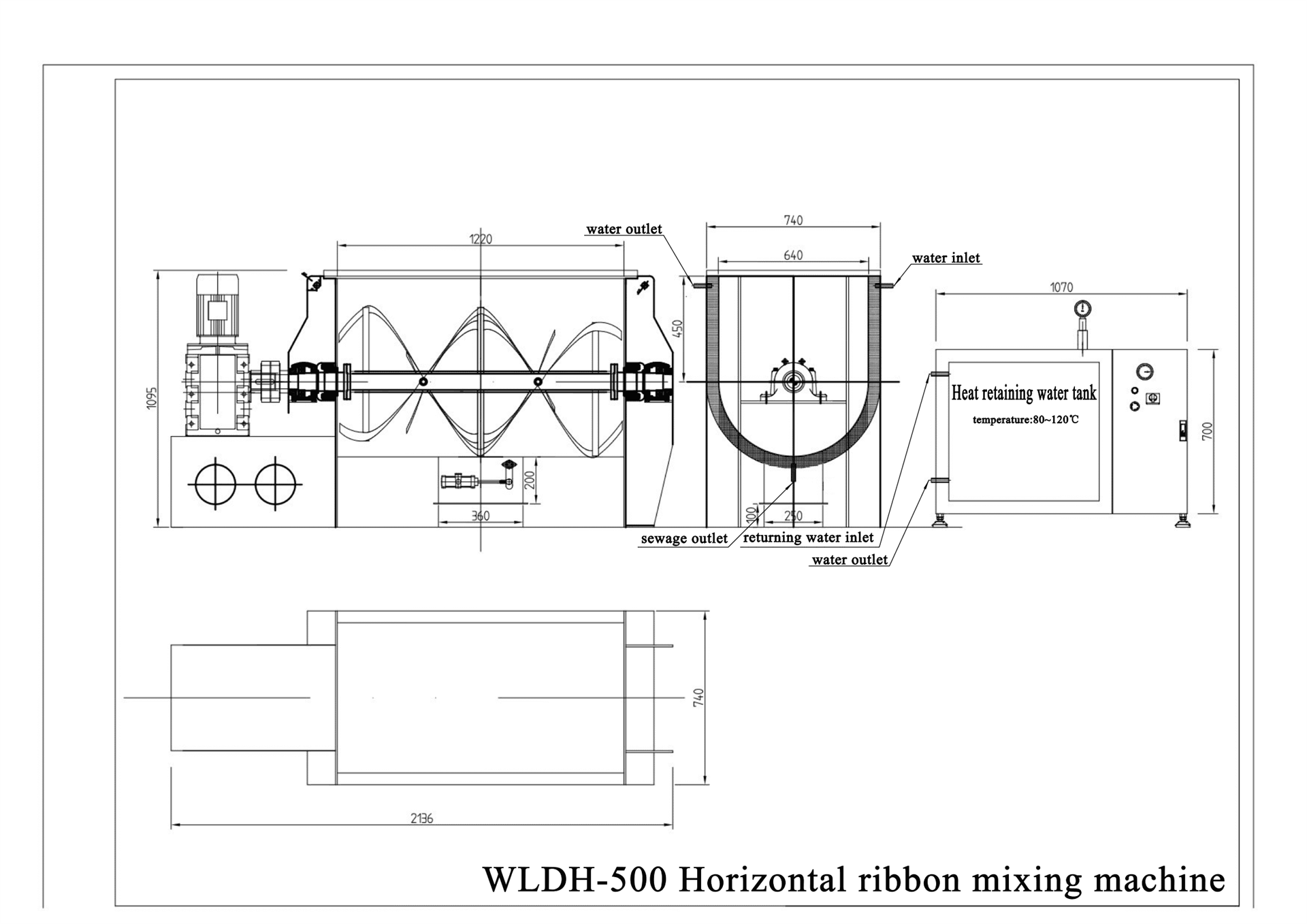 wldh 500l ribbon blender design